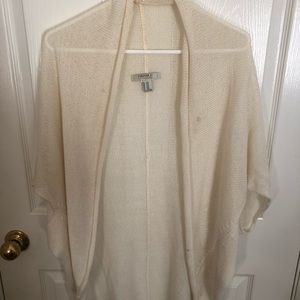 F21 Cream OverSized Cardigan